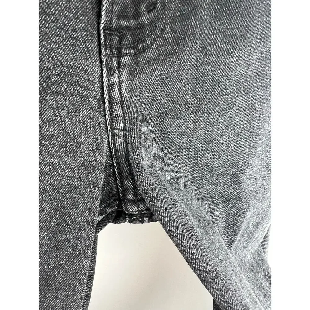 Abercrombie Ultra High Rise Ankle Straight Jeans Black Wash Size 27 Cropped - Picture 7 of 15